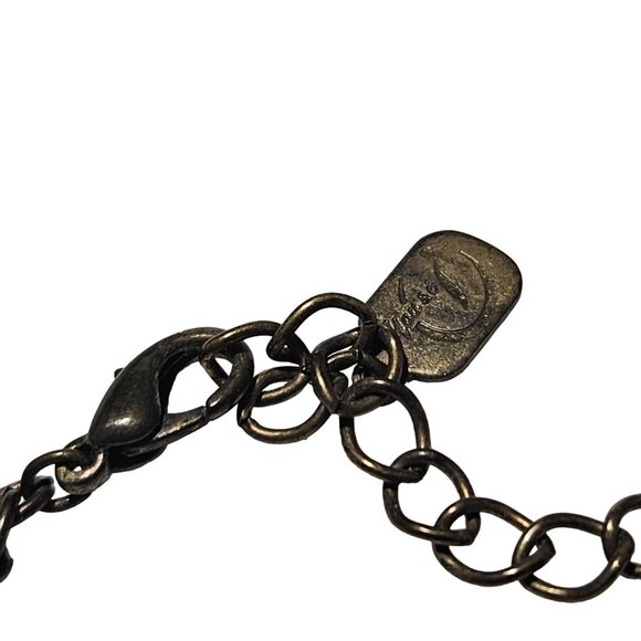 Art Deco Handcrafted Mixed Metal Pendant Statement Necklace Colorful Beads Women - Picture 4 of 7